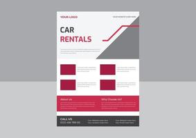 Car rental flyer template layout. Auto Repair Services flyer, Carpooling service. Flyer, booklet, leaflet print design. vector
