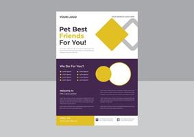 Pet care Flyer design, Pet care Vector template, Animal care Flyer Template, Pet Shop Flyer, Poster, Cover, a4 Size, Flyer Design.