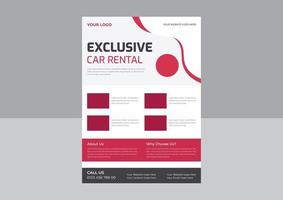 Car rental flyer template layout. Auto Repair Services flyer, Carpooling service. Flyer, booklet, leaflet print design. vector