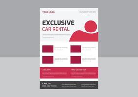 Car rental flyer template layout. Auto Repair Services flyer, Carpooling service. Flyer, booklet, leaflet print design. vector