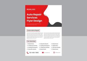automotive and car repair service poster flyer design. car repair and maintenance service flyer poster design. vector
