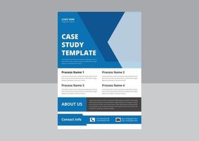 Case study flyer template design. Poster design with Business Case Study. Case Study Booklet with creative layout. vector