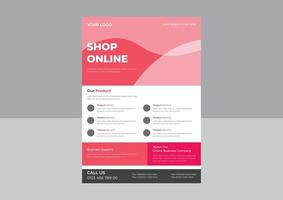 Online store flyer design template, Home delivery flyer poster design, Special Discount template for sale banner, poster, flyer, shop, online store. Vector eps