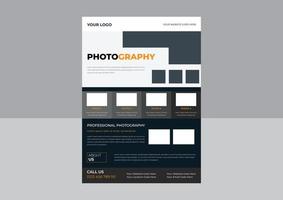Photography flyer, photo workshop flyer template design, vector photography flyer poster design.