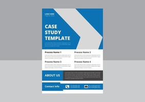 Case study flyer template design. Poster design with Business Case Study. Case Study Booklet with creative layout. vector