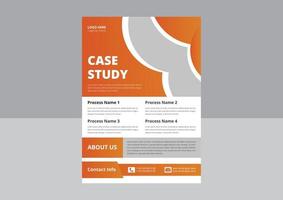 Case study flyer template design. Poster design with Business Case Study. Case Study Booklet with creative layout. vector
