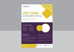 Pet care Flyer design, Pet care Vector template, Animal care Flyer Template, Pet Shop Flyer, Poster, Cover, a4 Size, Flyer Design.
