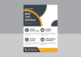 taxi pickup services flyer poster design. taxi service calls us flyer poster design in vector format.