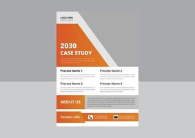 Case study flyer template design. Poster design with Business Case Study. Case Study Booklet with creative layout. vector