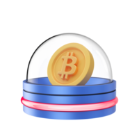 illustration 3d de crypto-monnaie png