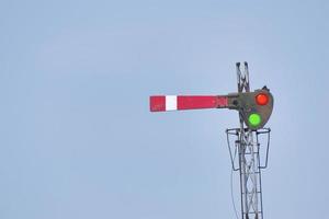 luz de señal ferroviaria. foto