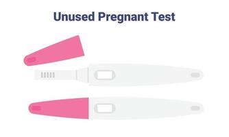 New pregnancy test without result with cap isometric vector illustration. Unused pregnancy test blank result screen flat design clipart. Waiting for result. Reproductive, planning of pregnancy concept