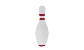 Bowling pin clipart. Simple bowling pin watercolor style vector illustration isolated on white background. White bowling pin cartoon vector design hand drawn style. Bowling pin icon drawing