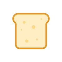 Toast slice icon clipart vector illustration. Simple slice of toast bread sign flat vector design. Toast bread icon isolated on white background. Toast cartoon clipart