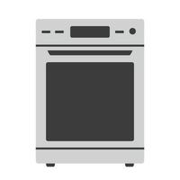 Kitchen oven clipart vector illustration. Domestic gas oven flat design. Simple wall oven sign icon. Stove gas oven cartoon clipart. Home household domestic and kitchen appliances concept