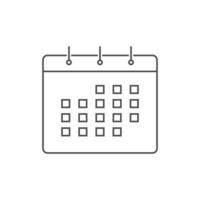 ilustración de vector de iconos de calendario. símbolo de cámara de calendario para seo, sitio web y aplicaciones móviles