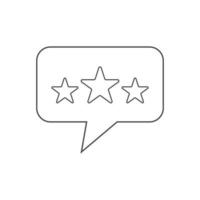 comentarios o iconos de revisión del cliente ilustración vectorial. símbolo de signo de revisión de 5 estrellas del cliente para seo, web y aplicaciones móviles vector