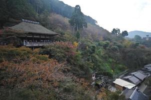 Kiyomize grand temple in Autumn season in Kyoto Japan photo