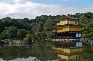 Japanese golden pavillion Kinkakuji in Autumn Kyoto Japan photo