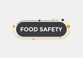 food safety text text button. Colorful web banner food safety text. Vector illustration