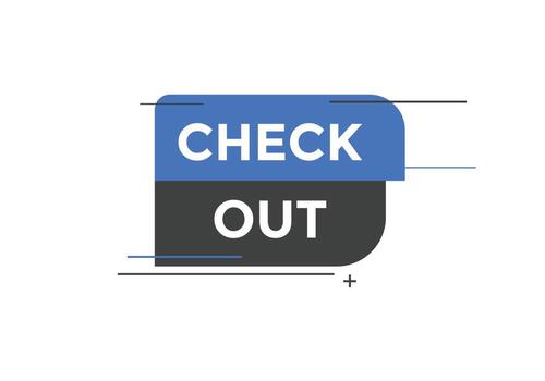 Check out text button. speech bubble. Check out Colorful web banner template. vector illustration
