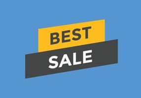 Best sale text button. speech bubble. Best sale  Colorful web banner vector