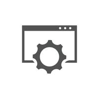 website optimization icons. website page development symbol icon. Concept for SEO and web design vector