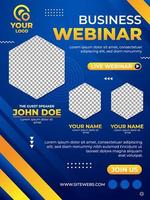 Webinar Modern Template Poster vector