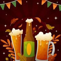 Oktoberfest Beer Background vector