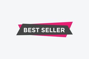 Best seller text button. speech bubble. Best seller Colorful web banner template. vector illustration