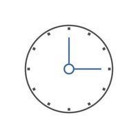 ilustración de vector de icono de reloj. fecha límite de la campaña, icono de gestión del tiempo para seo, sitio web y aplicaciones móviles