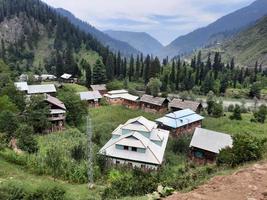 Kashmir is the most beautiful region in the world which is famous for its green valleys, beautiful trees, high mountains and flowing springs. photo