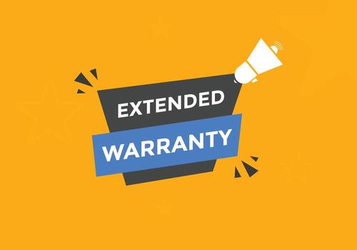 Extended warranty text button. speech bubble. Extended warranty Colorful web banner. vector illustration