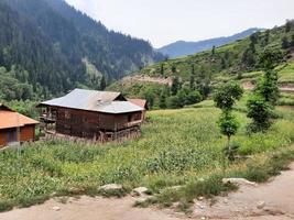 Kashmir is the most beautiful region in the world which is famous for its green valleys, beautiful trees, high mountains and flowing springs. photo