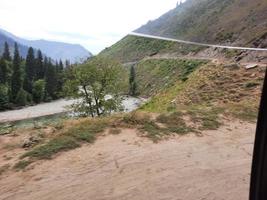 Kashmir is the most beautiful region in the world which is famous for its green valleys, beautiful trees, high mountains and flowing springs. photo