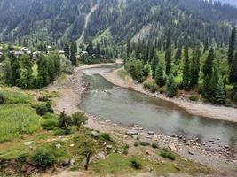 Kashmir is the most beautiful region in the world which is famous for its green valleys, beautiful trees, high mountains and flowing springs. photo