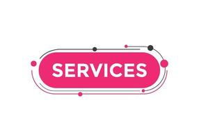 service text button. speech bubble. Best service Colorful web banner. vector illustration