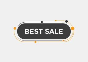 Best sale text button. speech bubble. Best sale  Colorful web banner vector