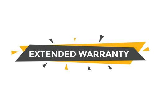 Extended warranty text button. speech bubble. Extended warranty Colorful web banner. vector illustration