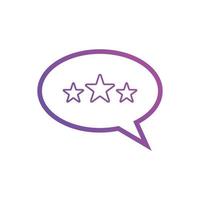 comentarios o iconos de revisión del cliente ilustración vectorial. símbolo de signo de revisión de 5 estrellas del cliente para seo, web y aplicaciones móviles vector