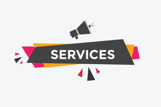 service text button. speech bubble. Best service Colorful web banner. vector illustration