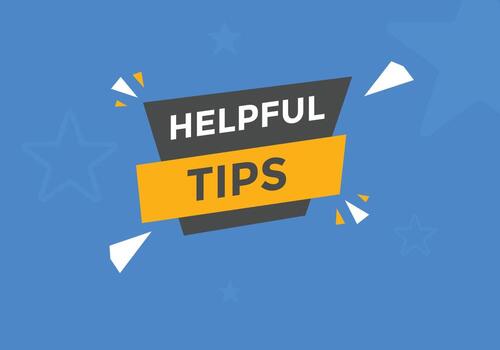 Helpful tips button. Helpful tips text web template. Vector Illustration. speech bubble