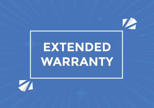 Extended warranty text button. speech bubble. Extended warranty Colorful web banner. vector illustration