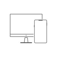 responsive web design icons. Line icon vector