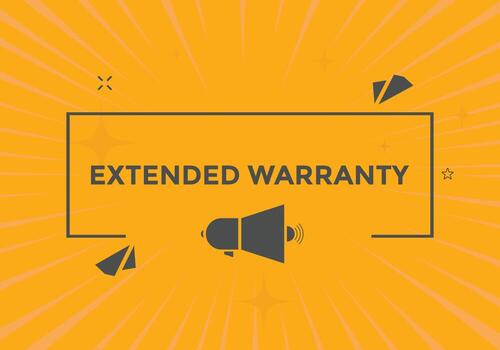 Extended warranty text button. speech bubble. Extended warranty Colorful web banner. vector illustration