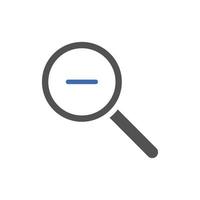 Set of zoom out icons. Magnifying glass zoom out sign. Used for SEO or websites vector