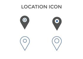 Set of location icon vector illustration. Location pin icon. Used for SEO or websites.