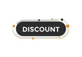 discount button. speech bubble. discount Colorful web banner. vector illustration