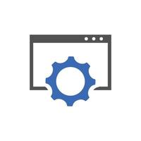 website optimization icons. website page development symbol icon. Concept for SEO and web design vector