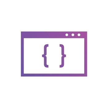 Web code icons. Website coding icon symbol vector